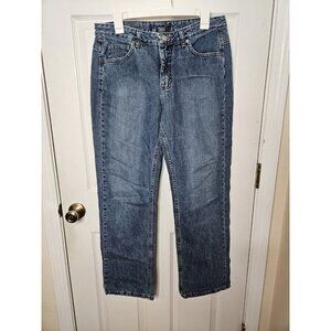 Lee Riveted Carpenter Blue Jeans Women’s 12Mx30 Denim Pants Mom Barrel Leg